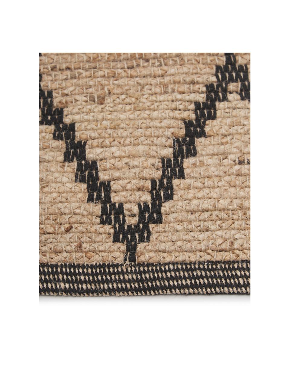 Handgemaakt juten vloerkleed Atta, 100% jute, Beige, B 80 x L 150 cm (maat XS)