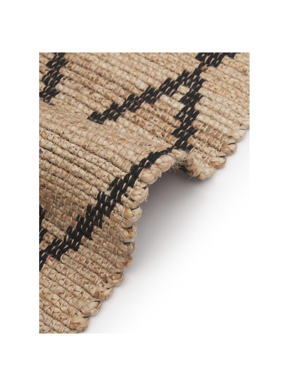 Tapis jute fait main Atta, 100 % jute, Beige, larg. 80 x long. 150 cm (taille XS)