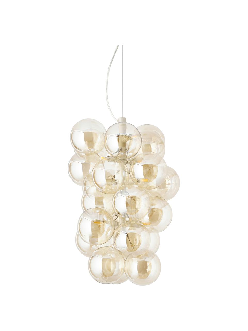 Dizajnová závesná lampa zo skla Bubbles, Champagne, béžová, Ø 41 x V 160 cm