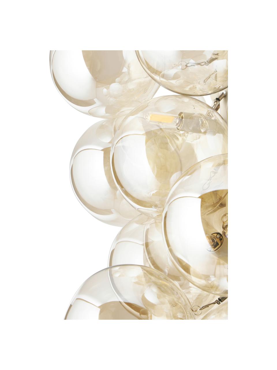 Dizajnová závesná lampa zo skla Bubbles, Champagne, béžová, Ø 41 x V 160 cm
