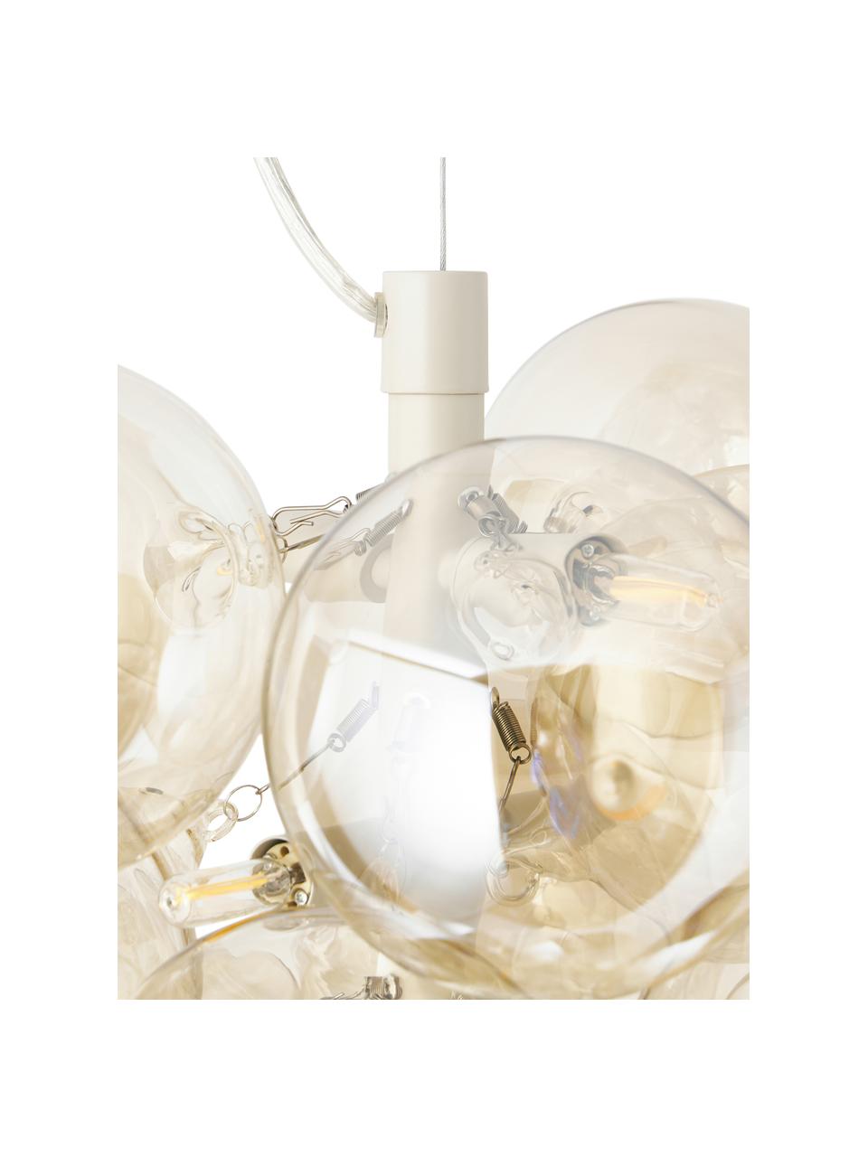 Dizajnová závesná lampa zo skla Bubbles, Champagne, béžová, Ø 41 x V 160 cm
