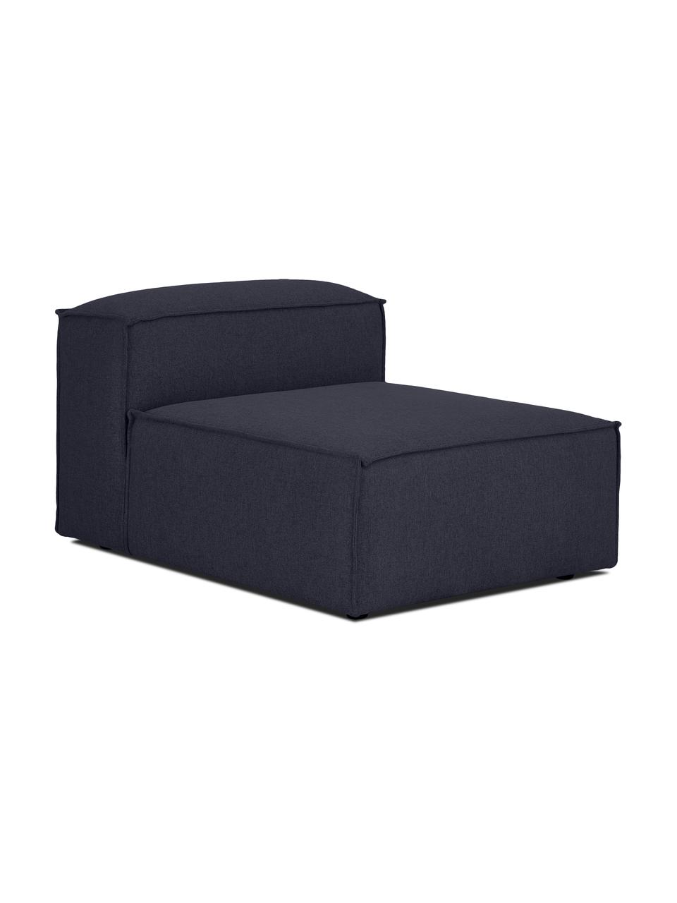 Modulo centrale Lennon, Rivestimento: 100% poliestere Con 115.0, Struttura: legno di pino massiccio, , Piedini: plastica, Tessuto blu scuro, Larg. 89 x Prof. 119 cm