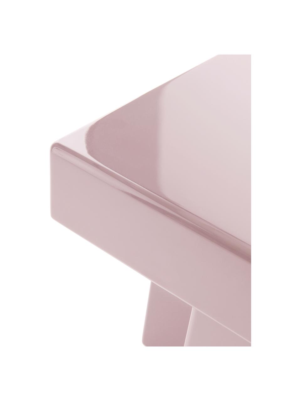 Mesa auxiliar Crozz, Tablero de fibras de densidad media (MDF) pintado, Rosa, B 50 x H 48 cm