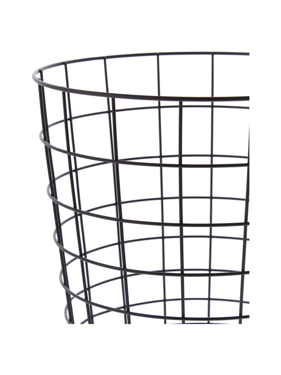 Velký kovový koš Wire, Černá, Ø 32 cm, V 35 cm
