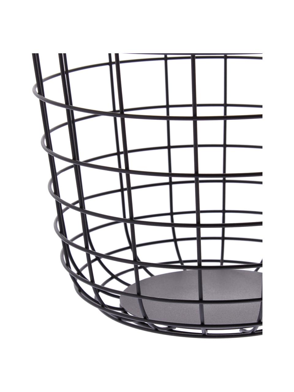 Velký kovový koš Wire, Černá, Ø 32 cm, V 35 cm