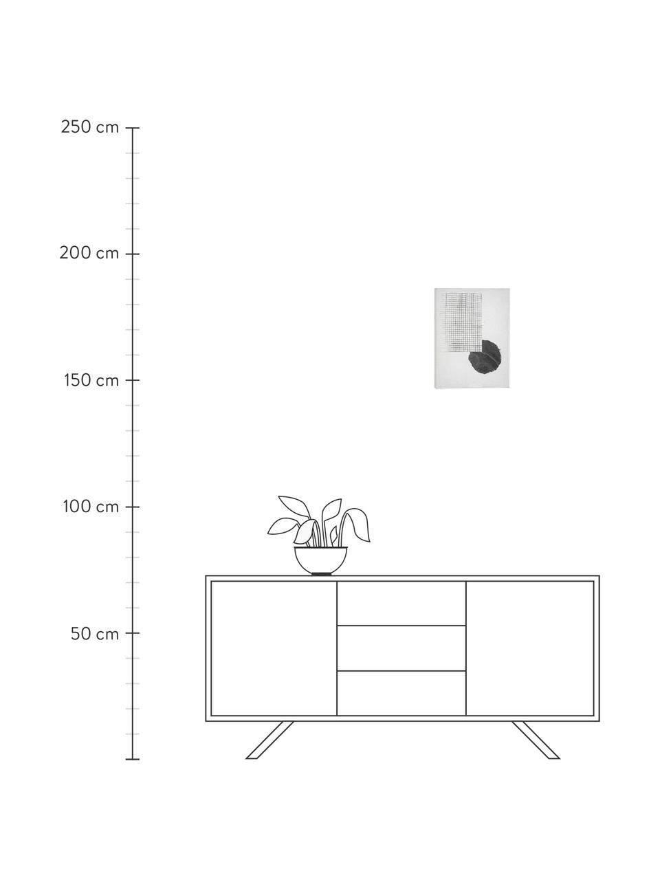 Leinwanddruck Prisma, Bild: Leinwand, Weiss, Schwarz, 30 x 40 cm