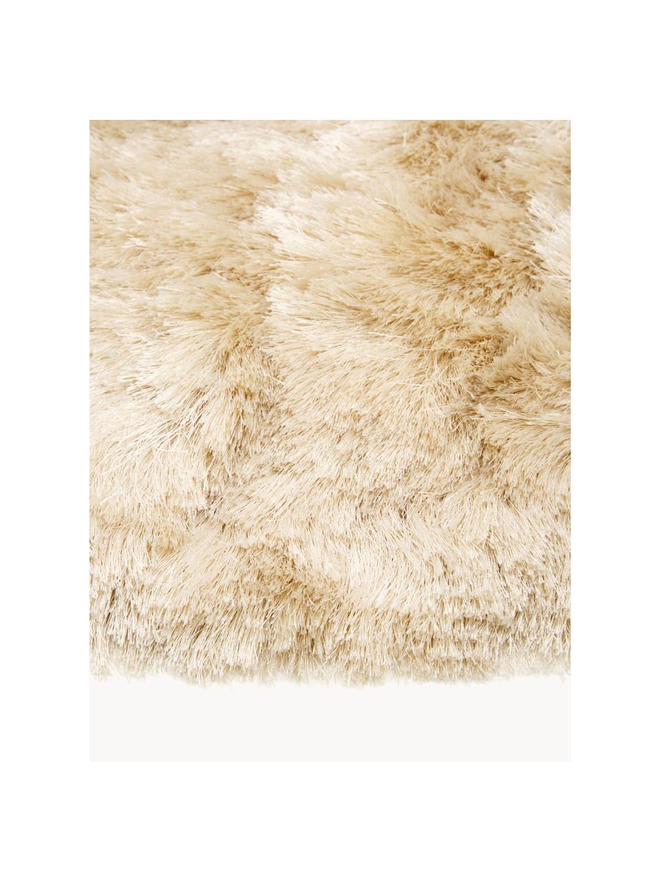 Tapis rond shaggy blanc crème Jimmy, Ivoire, Ø 120 cm (taille S)