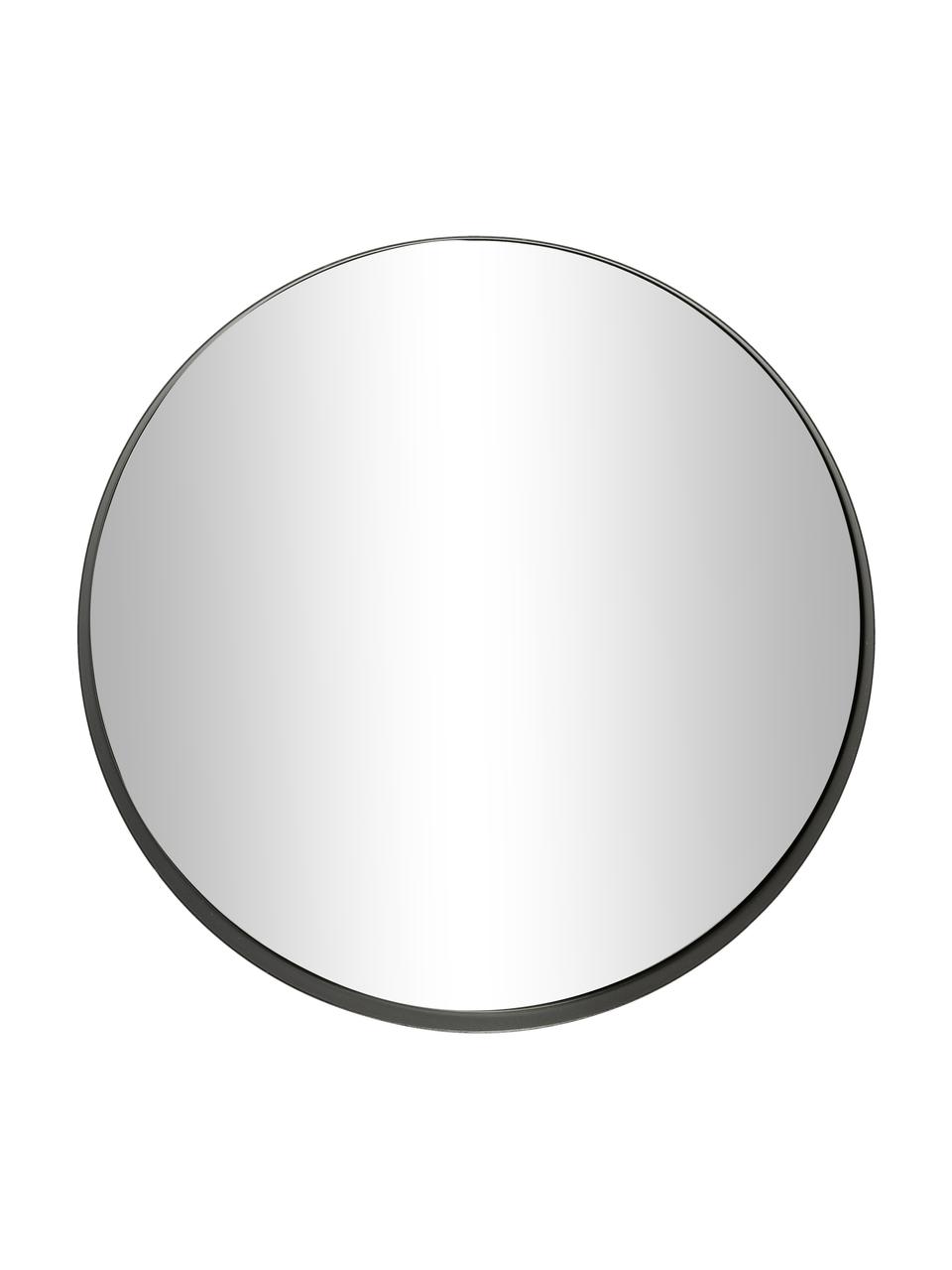 Kulaté nástěnné zrcadlo s kovovým rámem Metal, Černá, Ø 30 cm