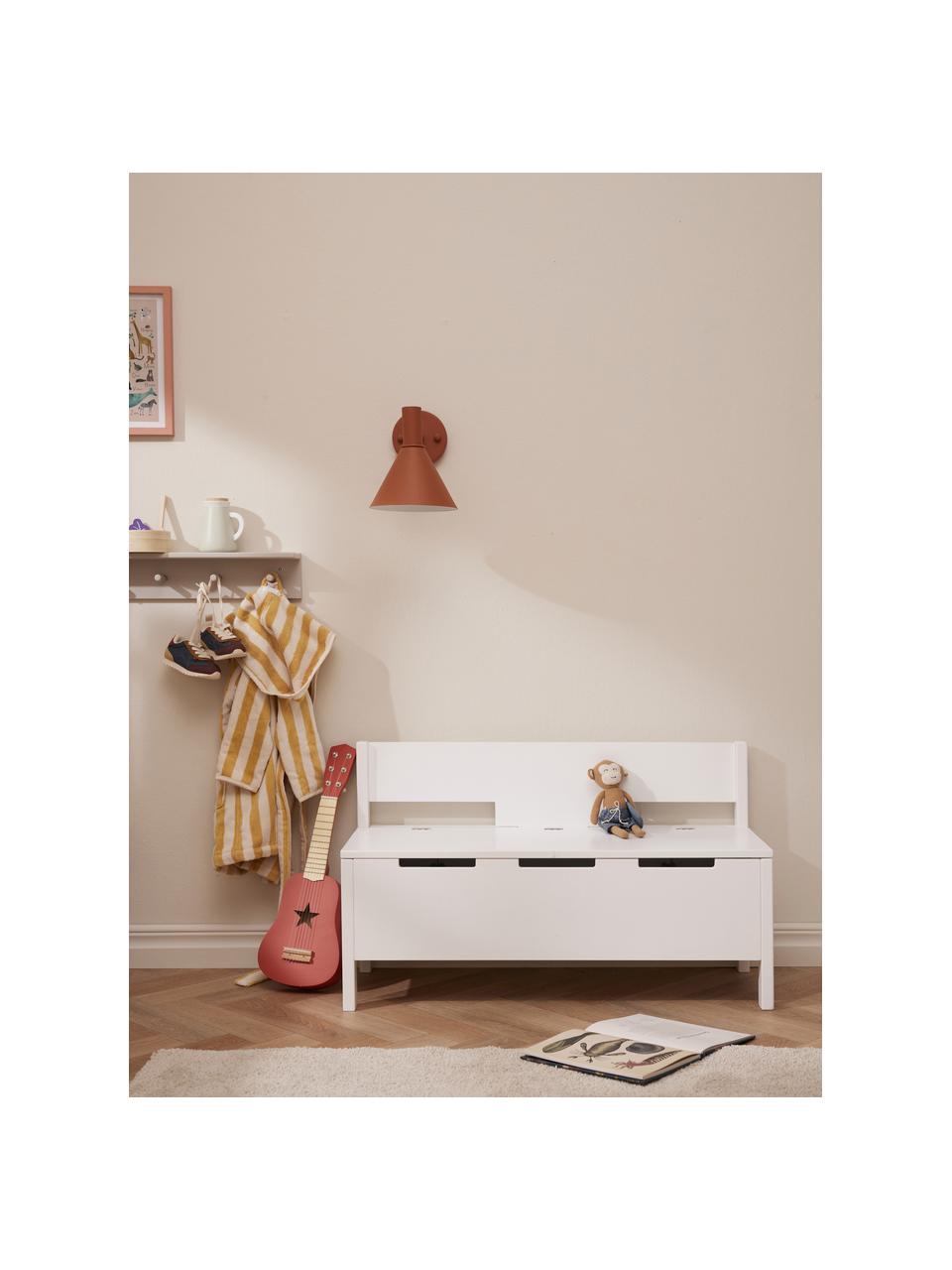 Banc avec rangement Star, MDF, bois de pin, Blanc, larg. 85 x haut. 34 cm