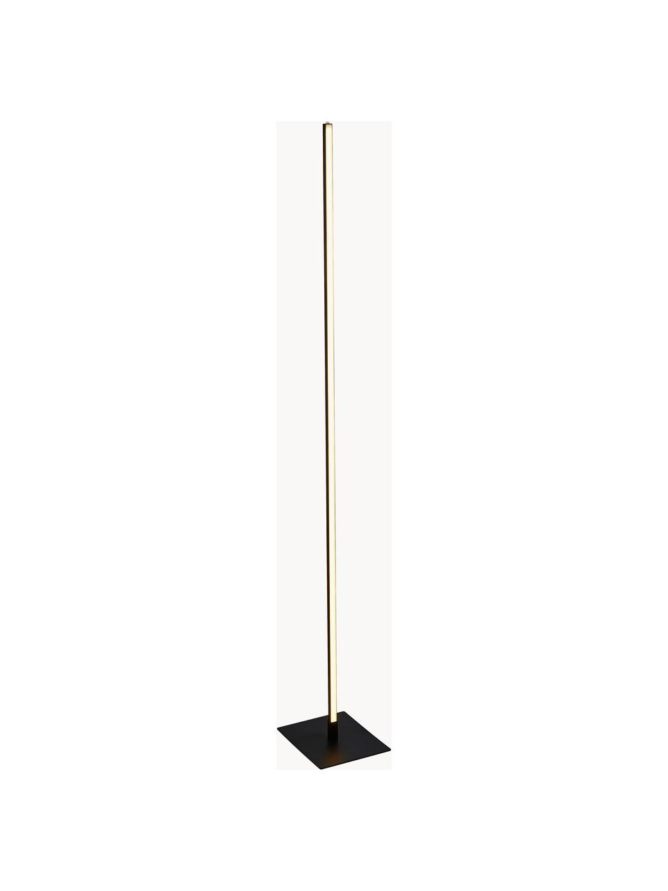 LED vloerlamp Tribeca met kleurwisselfunctie, Lampenkap: staal, aluminium, Lampvoet: staal, aluminium, Diffuser: kunststof, Zwart, H 150 cm