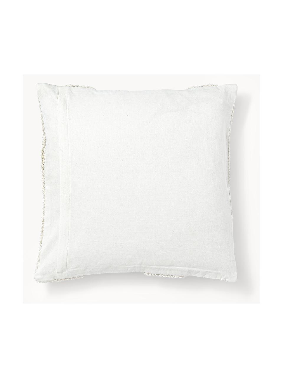 Kissenhülle Gabriel mit getufteten Verzierungen, 100 % Baumwolle, Off White, B 45 x L 45 cm