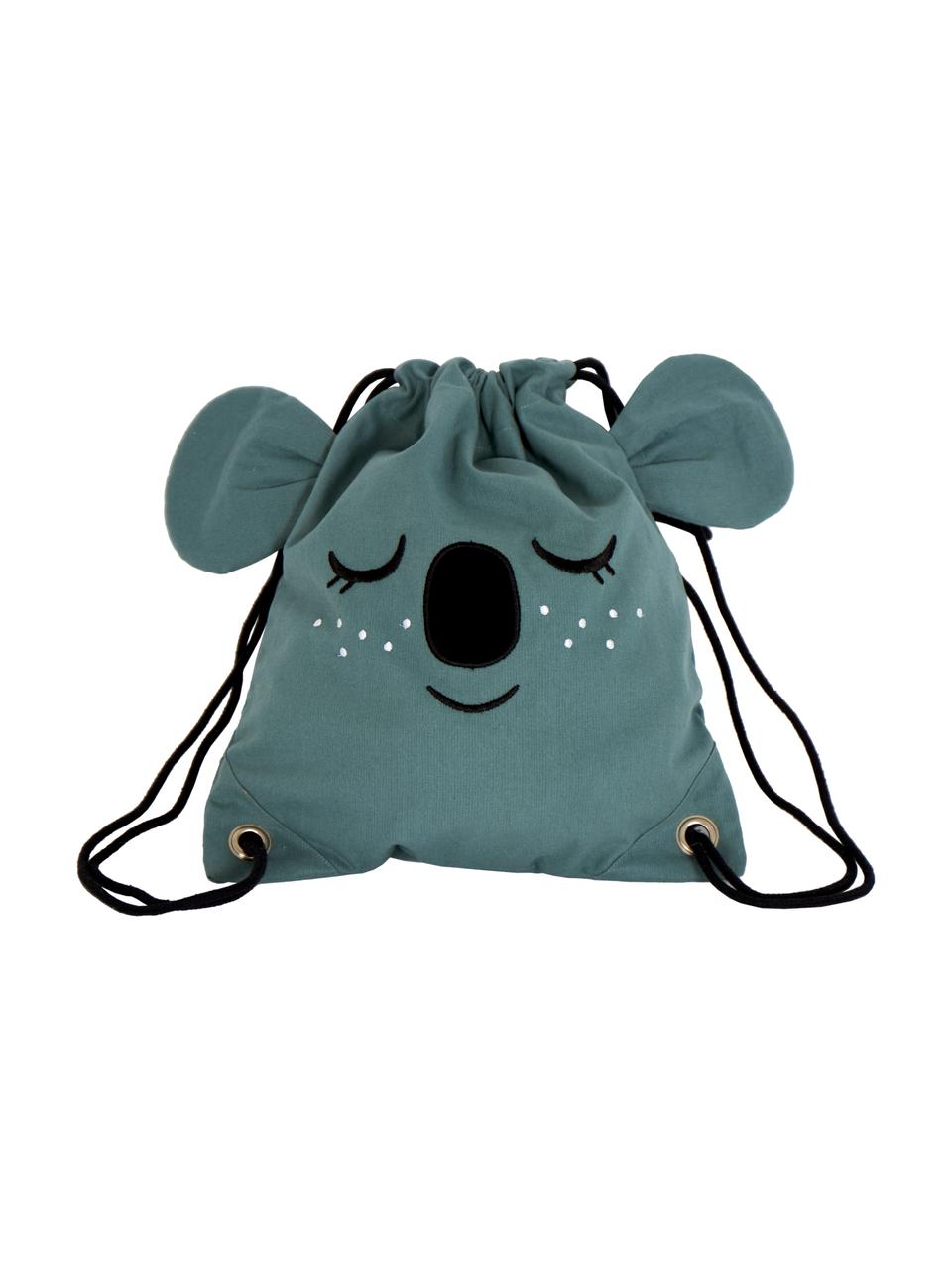 Plecak dla dzieci Koala, 100% bawełna organiczna z certyfikatem GOTS, Niebieskoszary, S 30 x W 35 cm