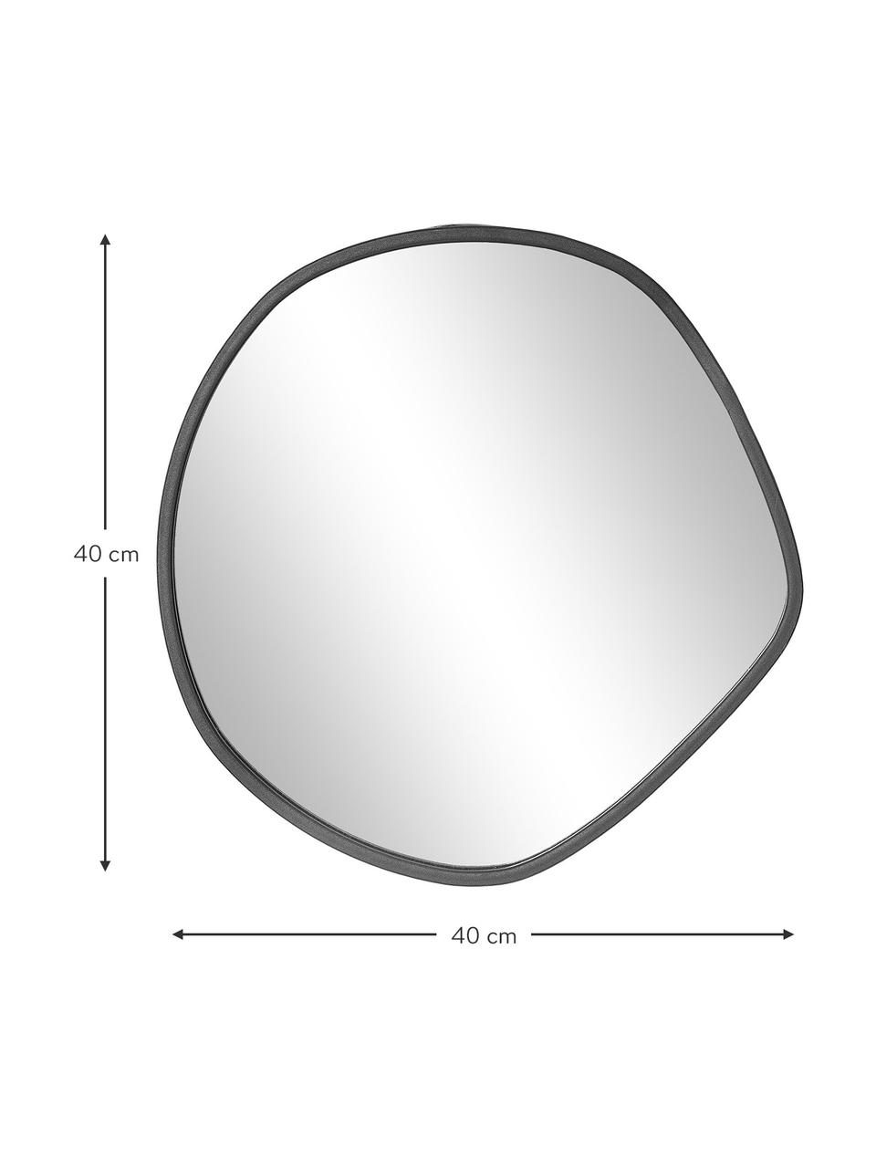 Nástěnné zrcadlo Faun, Černá, Š 40 cm, V 40 cm