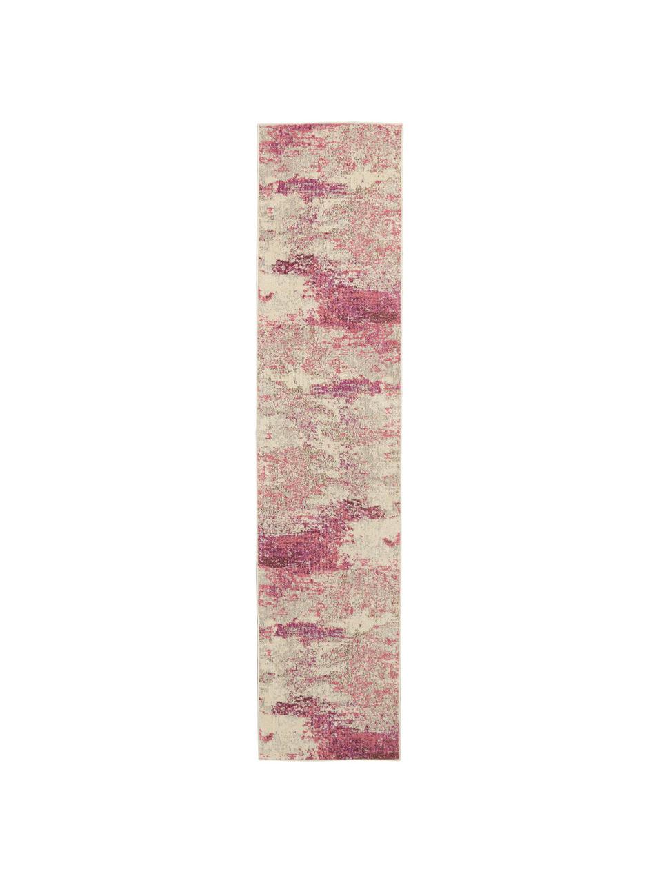 Design Läufer Celestial in Rosa-Beige, Flor: 100% Polypropylen, Beige, Rosa, 60 x 180 cm