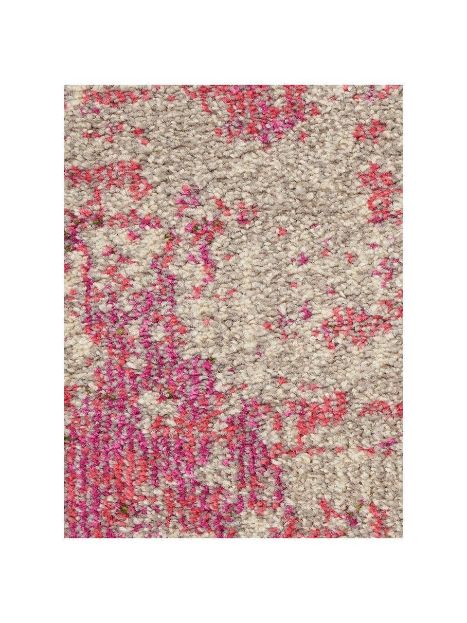 Alfombra de diseño Celestial, Parte superior: 100% polipropileno, Reverso: yute, Beige, rosa, An 60 x L 180 cm