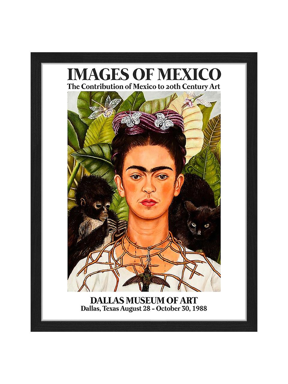 Lámina decorativa Frida In The Museum, Multicolor, An 43 x Al 53 cm