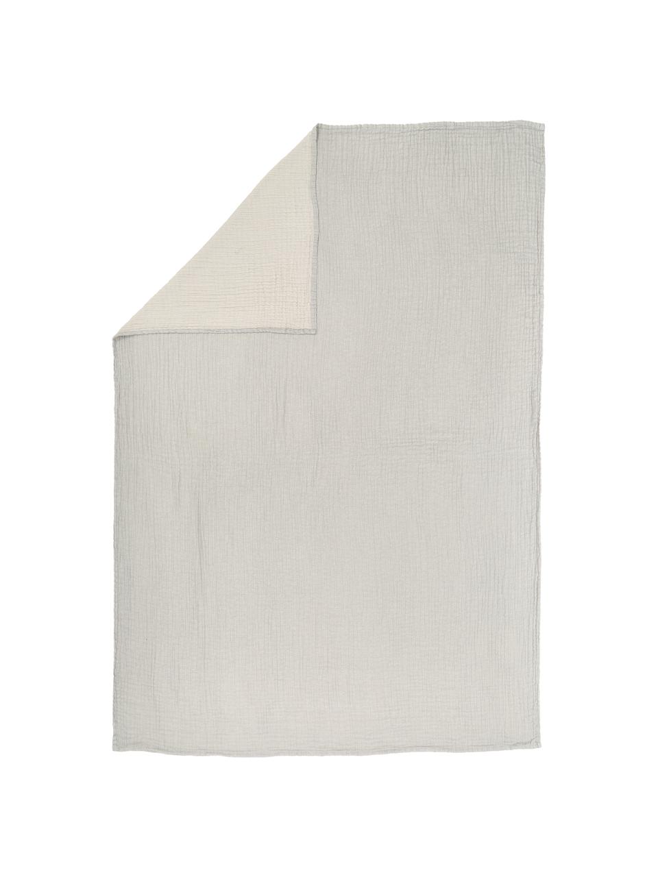 Couvre-lit mousseline de coton Liv, 100 % coton, Gris clair, beige, larg. 260 x long. 260 cm (pour lits jusqu'à 200 x 200 cm)