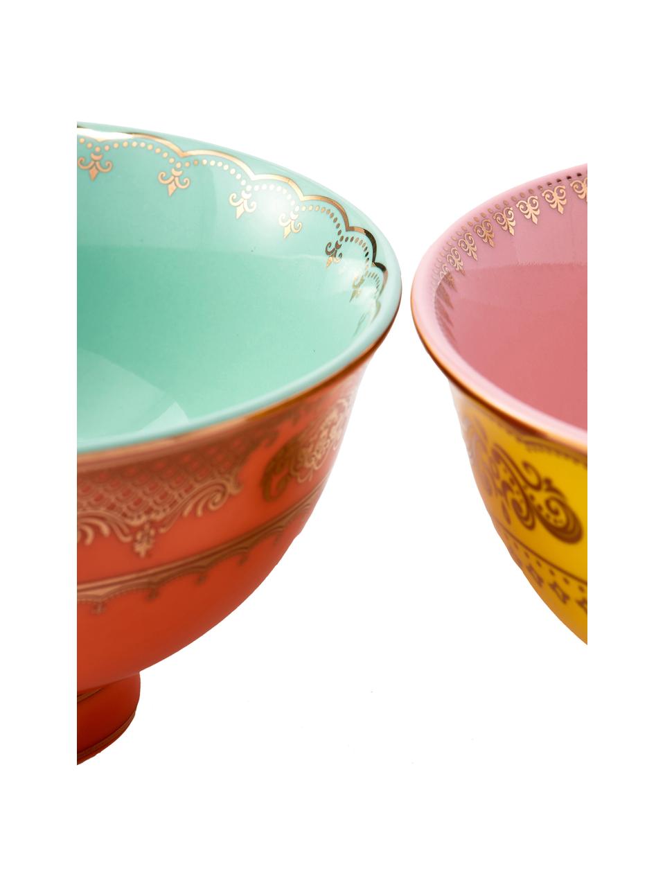 Bols Grandpa, 4 élém., Porcelaine, Multicolore, Ø 12 x haut. 6 cm
