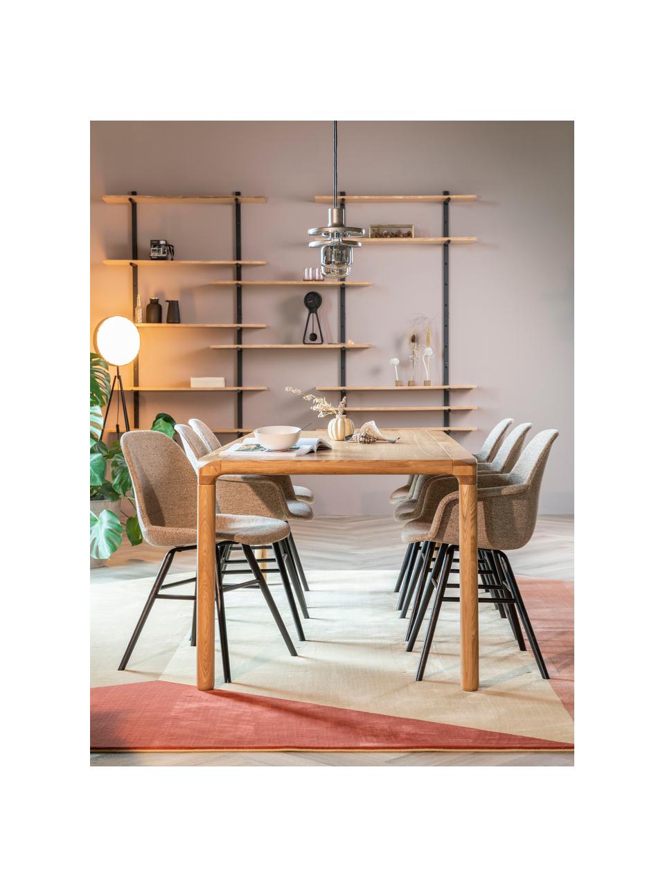 Mesa de comedor Storm, Tablero: fibras de densidad media , Patas: madera de fresno, Madera de fresno clara, An 180 x F 90 cm