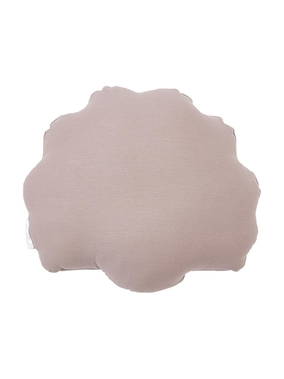 Poduszka z aksamitu Shell, Tapicerka: 100% aksamit poliestrowy, Taupe, S 32 x D 27 cm