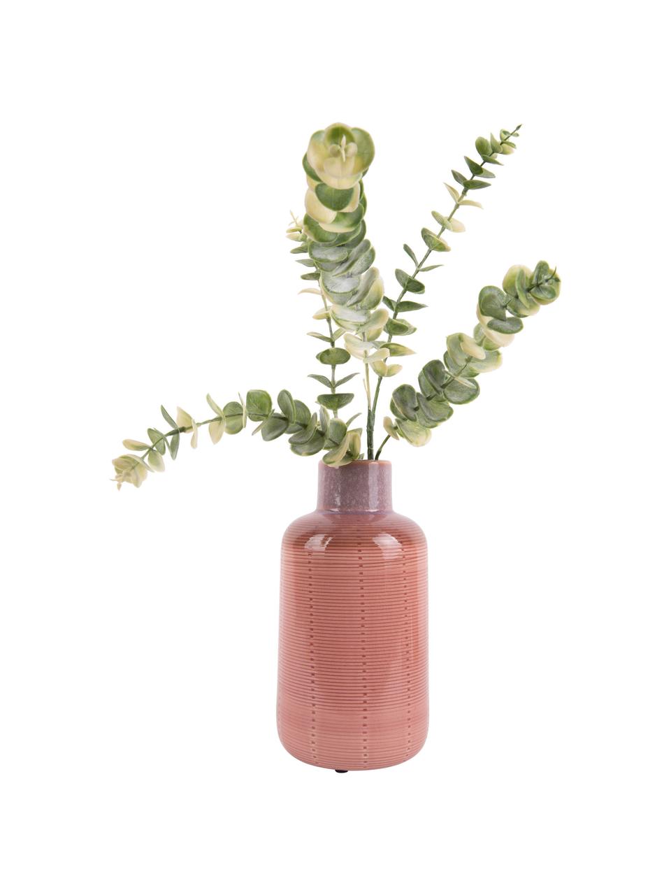 Vase Bottle aus Keramik, Keramik, Rosa, Ø 12 x H 23 cm