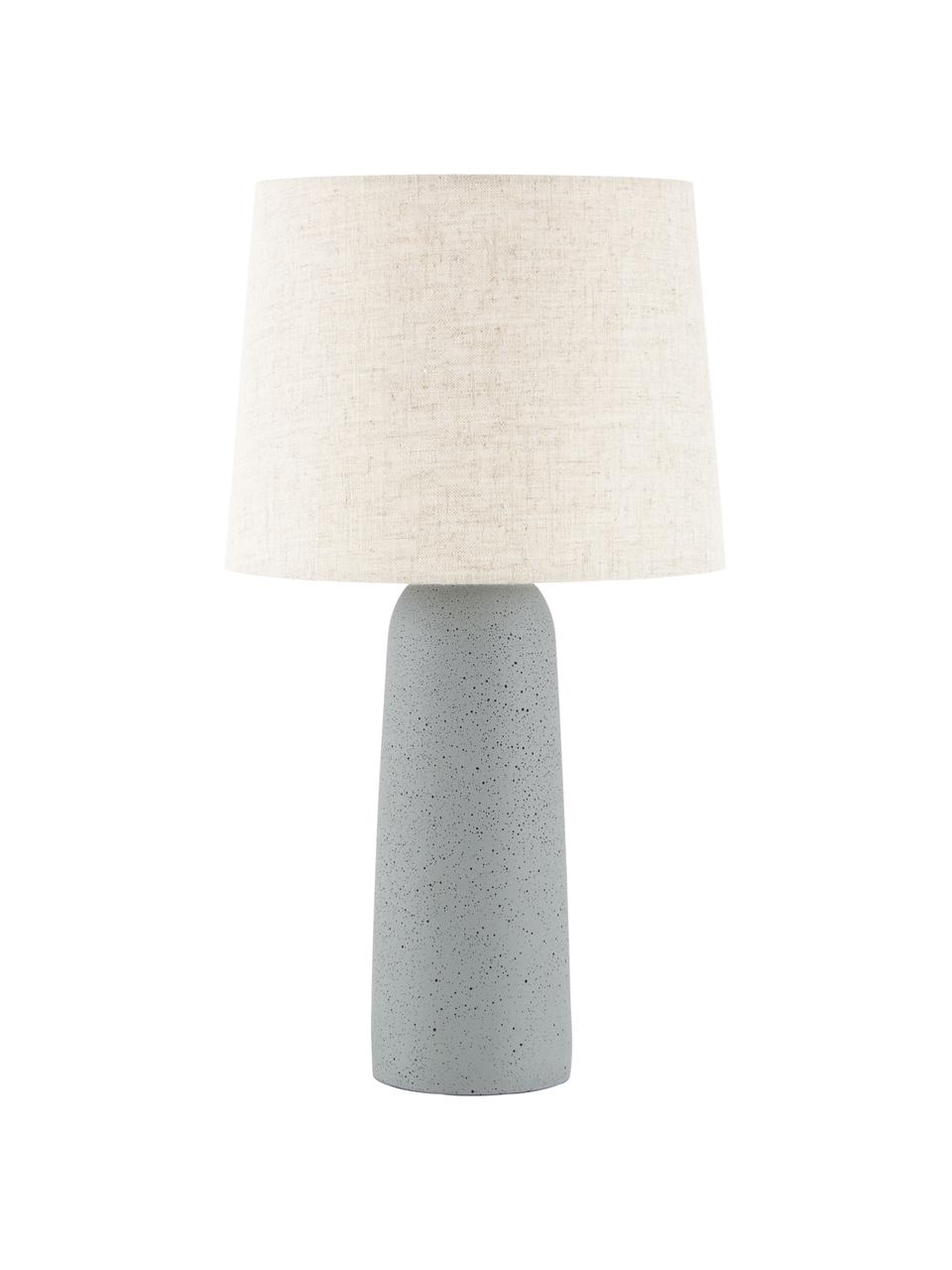 Grande lampe à poser en béton Kaya, Beige, gris clair, Ø 29 x haut. 52cm