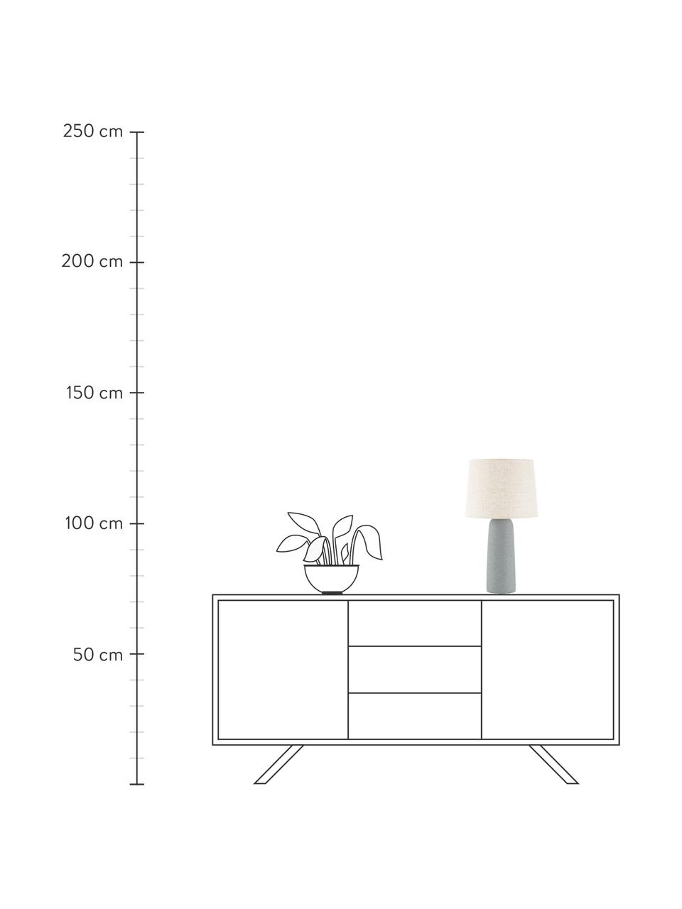 Grande lampe à poser en béton Kaya, Beige, gris clair, Ø 29 x haut. 52cm