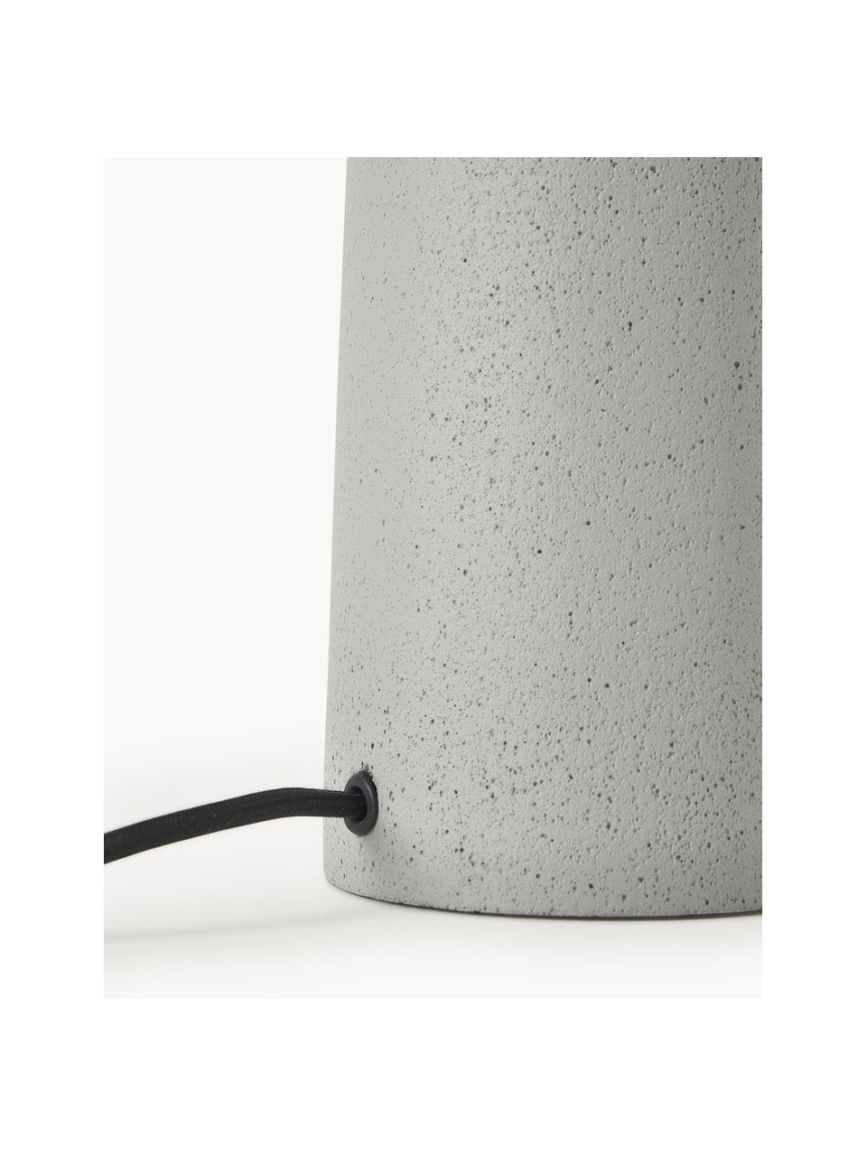Lampa stołowa z betonową podstawą Kaya, Stelaż: beton, Jasny szary, kremowobiały, Ø 29 x W 52 cm