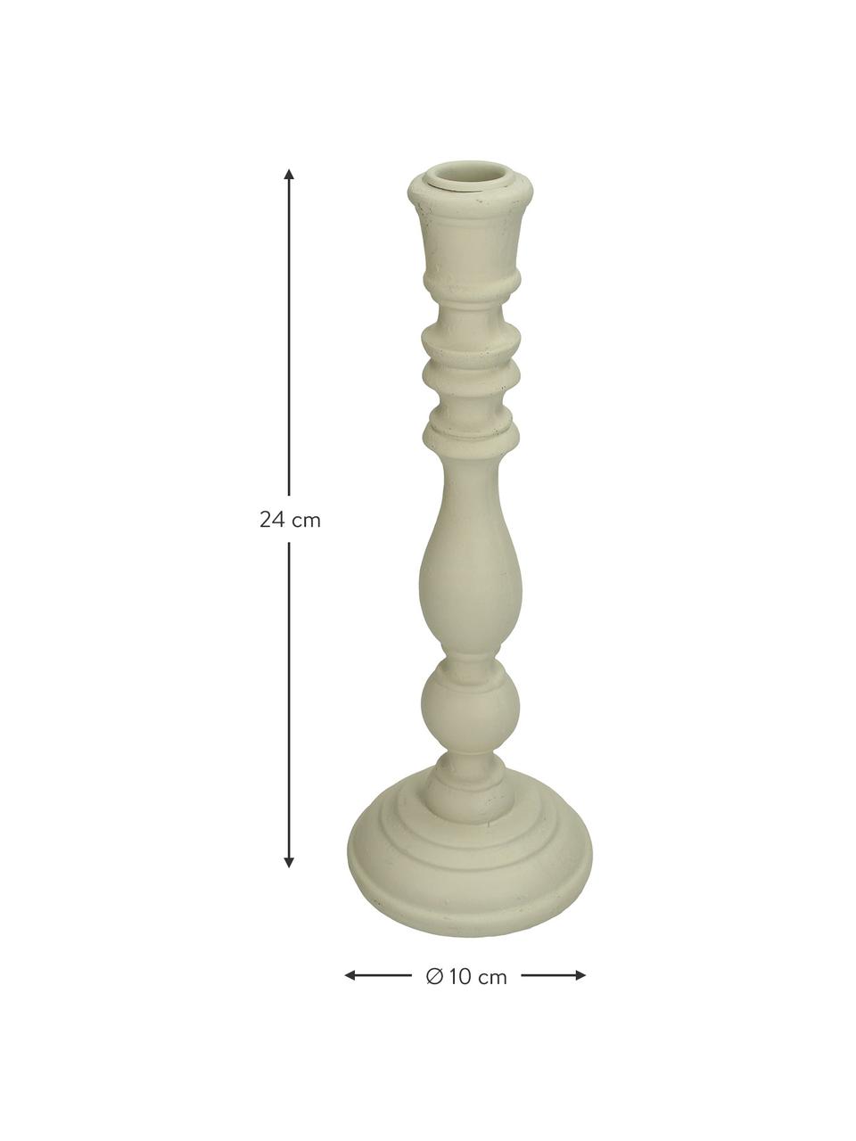 Candelabro bianco Diana, Poliresina, Bianco, Ø 10 x Alt. 24 cm