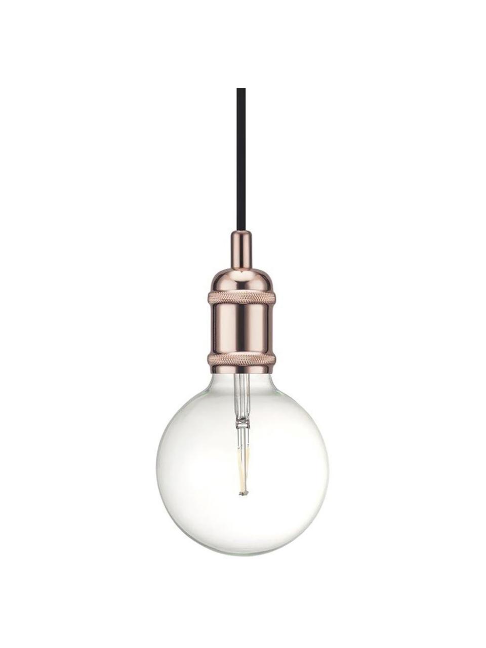 Lámpara de techo pequeña Avra, Anclaje: plástico, Cable: cubierto en tela, Cobre, Ø 5 x Al 10 cm