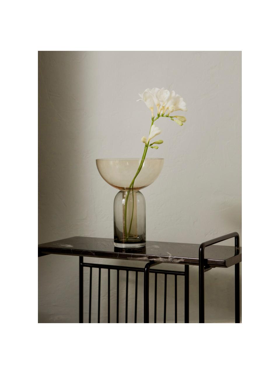 Marmor-Beistelltisch Sino mit Magazinhalter, Gestell: Metall, beschichtet, Tischplatte: Marmor, Schwarz, marmoriert, B 45 x H 51 cm