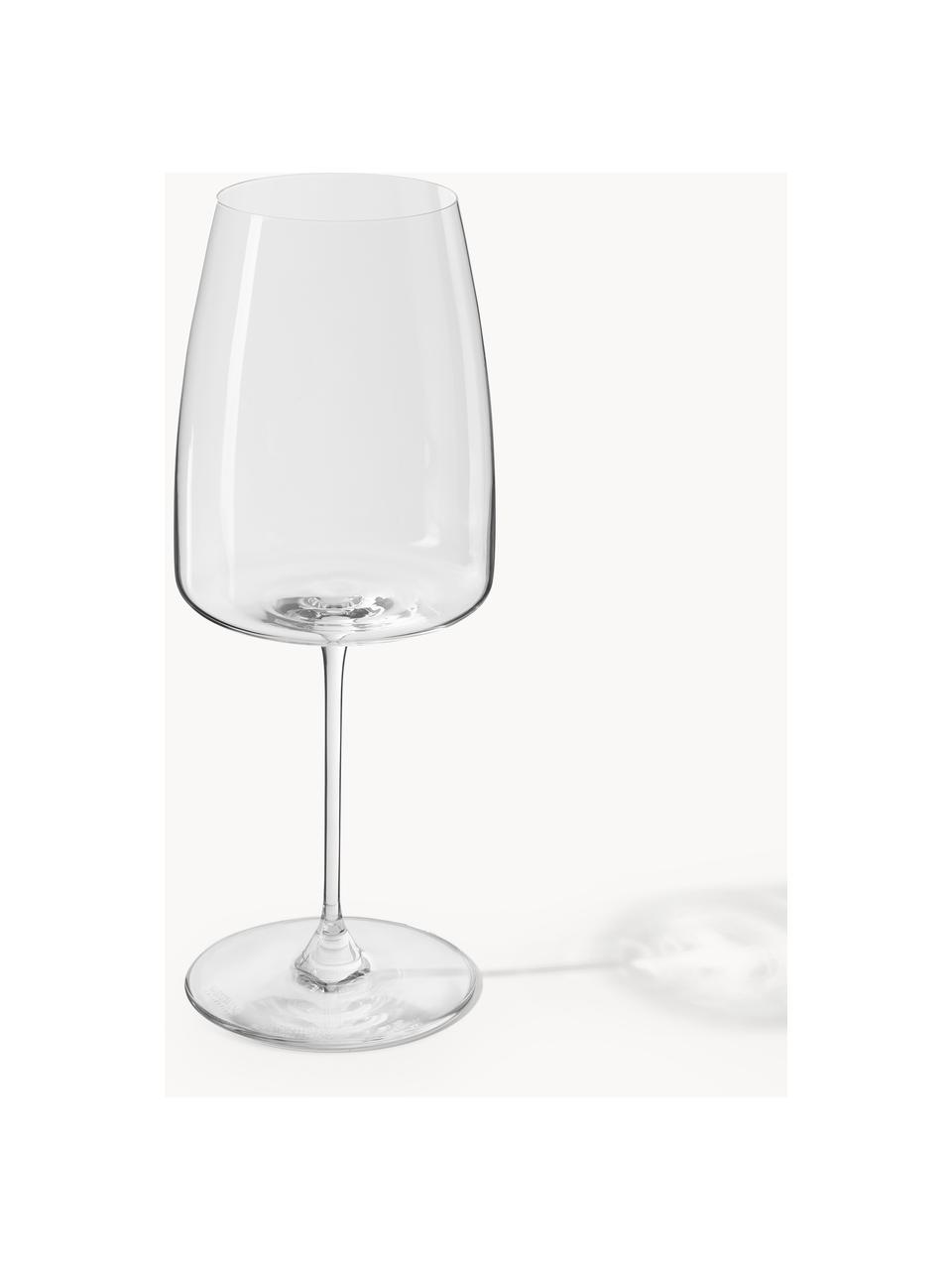 Křišťálové sklenice na červené víno Lucien, 4 ks, Křišťál, Transparentní, Ø 9 cm, V 24 cm, 670 ml