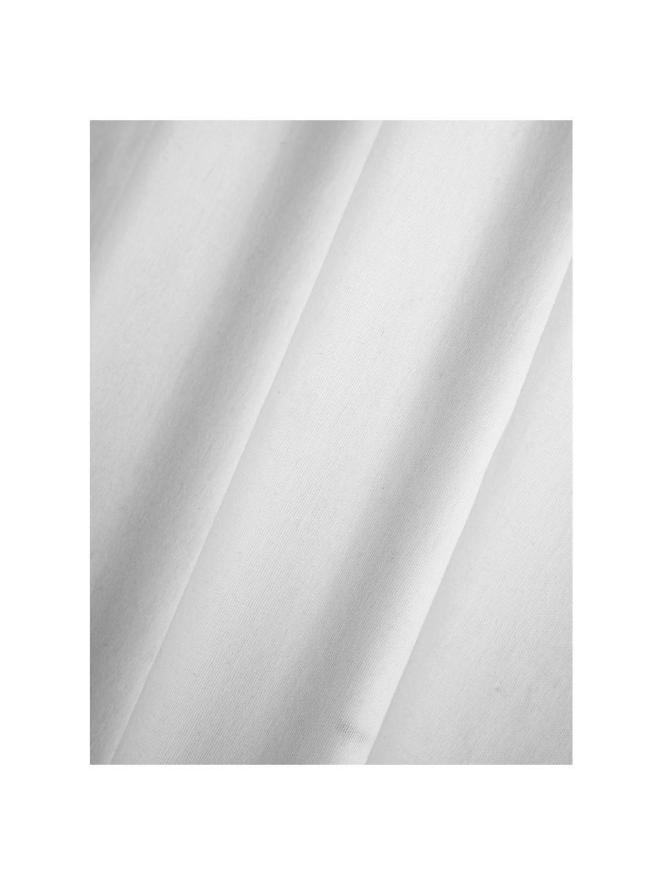 Drap-housse en flanelle Biba, Blanc, larg. 200 x long. 200 cm, haut. 25 cm