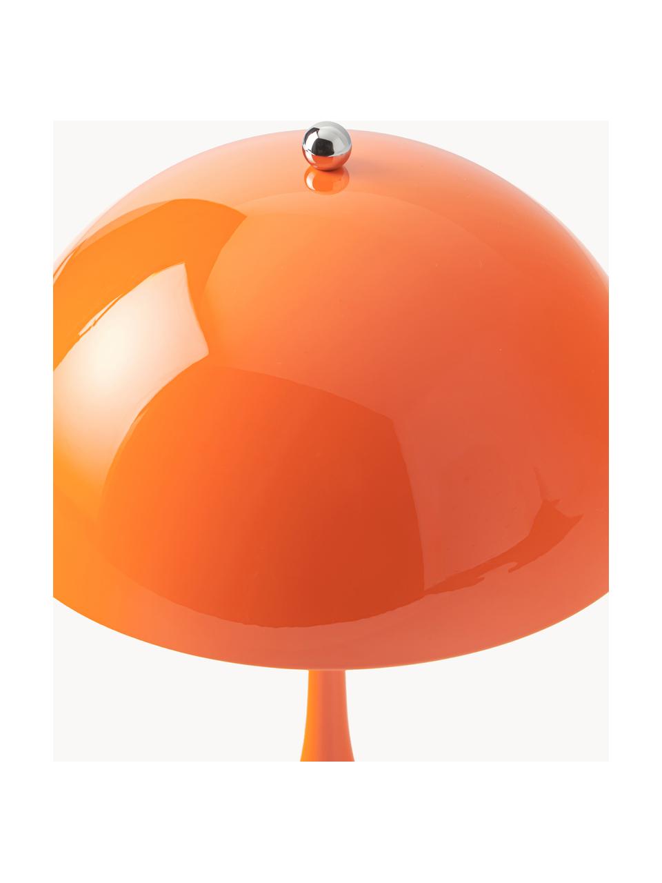 Lampe à poser LED mobile à intensité variable Panthella, haut. 24 cm, Acier orange, Ø 16 x haut. 24 cm