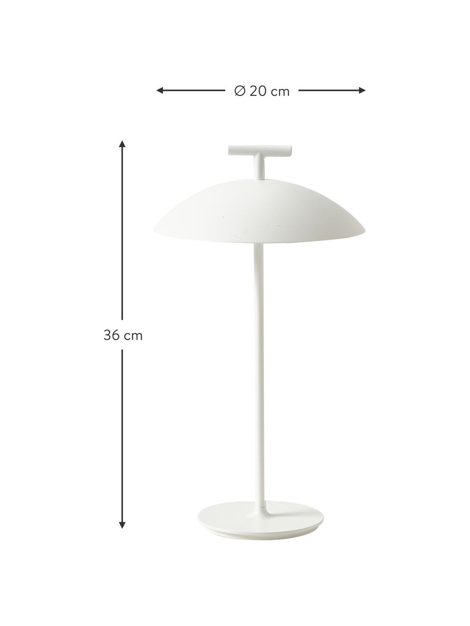 Lampa stołowa LED z funkcją przyciemniania Mini Geen-A, Metal malowany proszkowo, Biały, Ø 20 x W 36 cm
