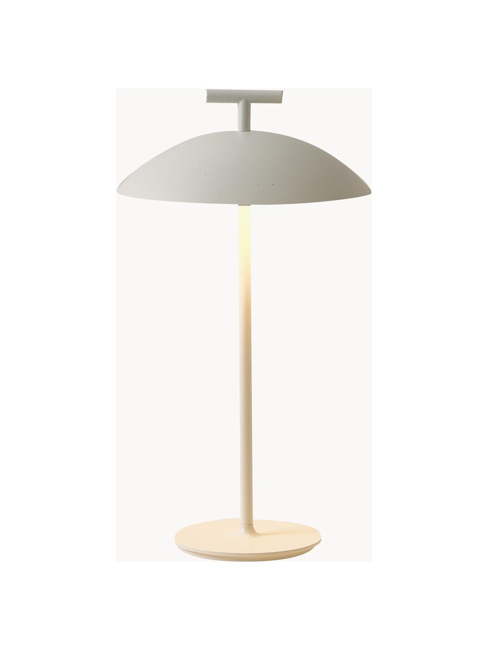 Lampada da tavolo portatile a LED Mini Geen-A, luce regolabile, Metallo verniciato a polvere, Bianco, Ø 20 x Alt. 36 cm