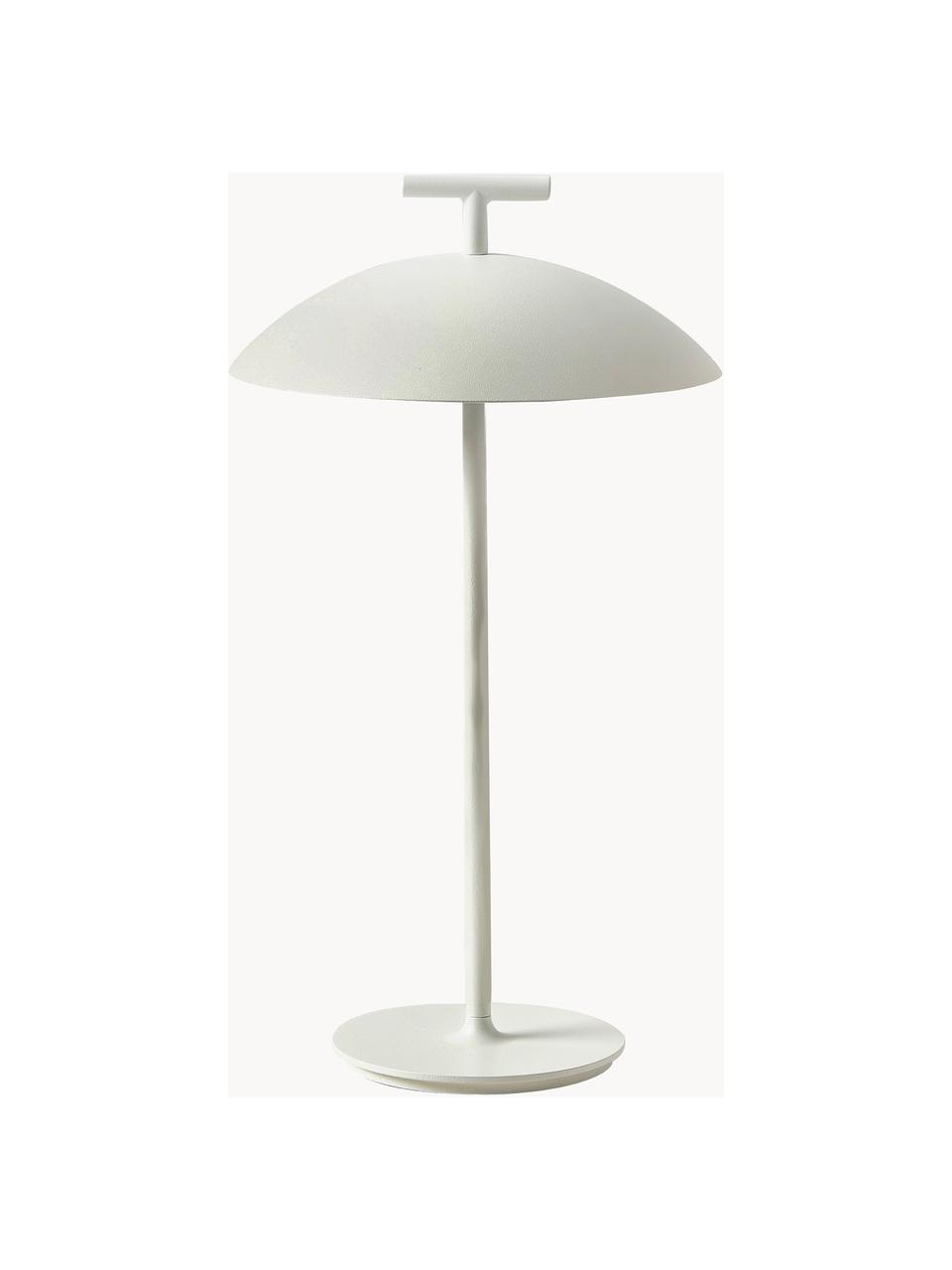 Lampada da tavolo portatile a LED Mini Geen-A, luce regolabile, Metallo verniciato a polvere, Bianco, Ø 20 x Alt. 36 cm