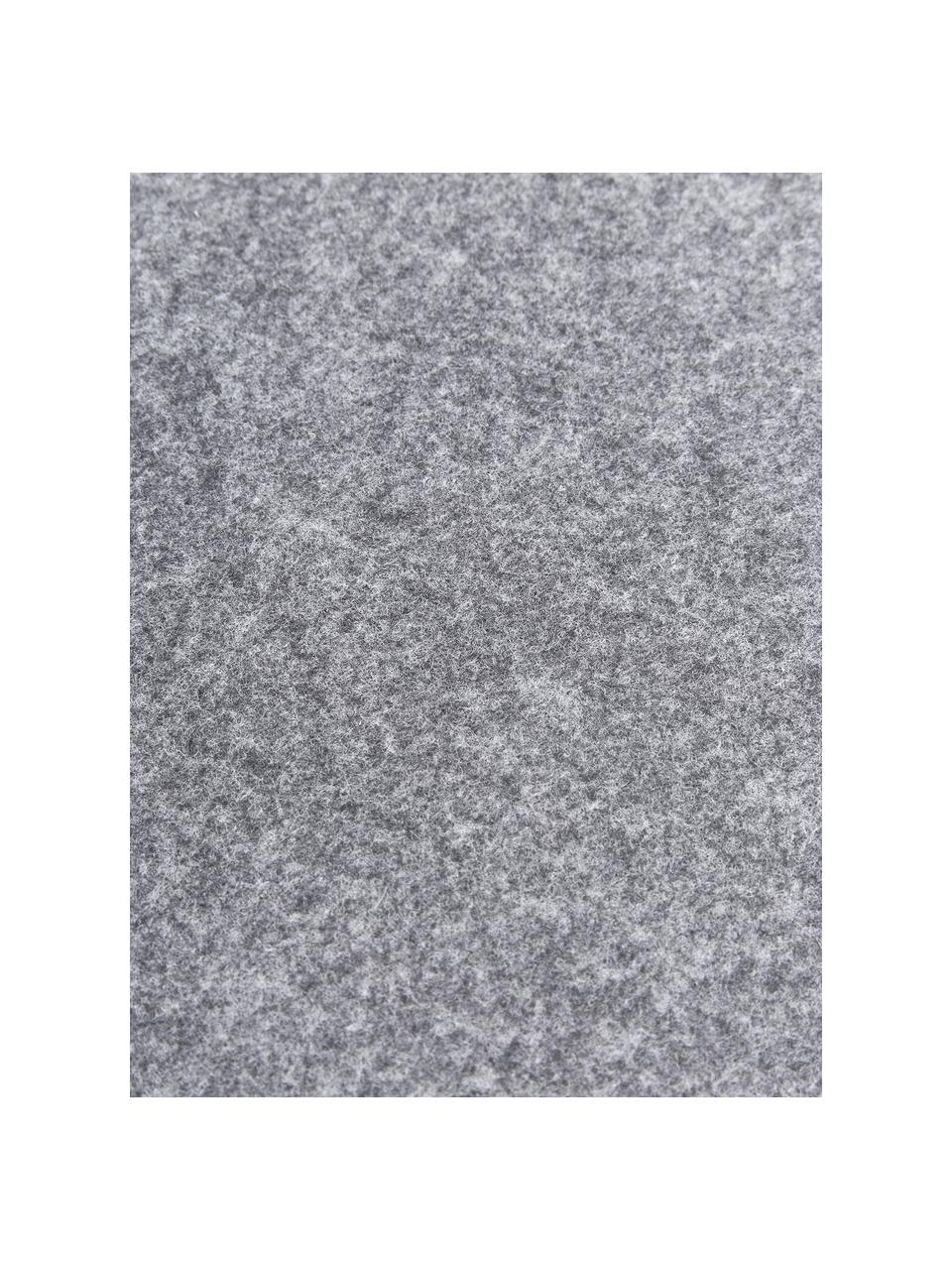 Cuscino sedia rotondo in feltro Avaro 4 pz, Grigio chiaro, Ø 35 x Alt. 1 cm