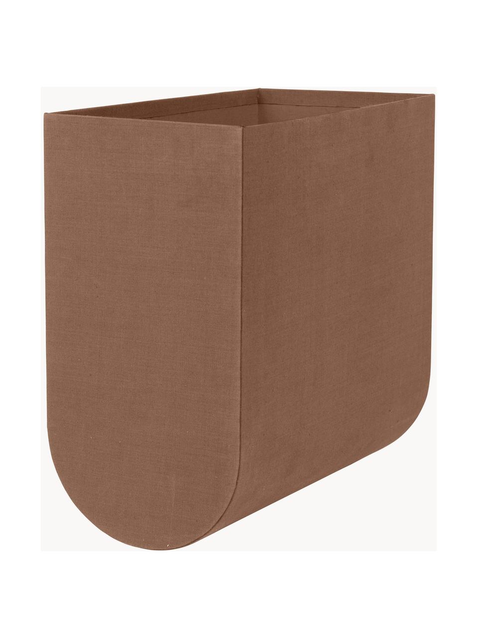 Caja artesanal Curved, An 20 cm, Funda: 100% algodón, Estructura: cartón, Marrón, An 20 x Al 39 cm
