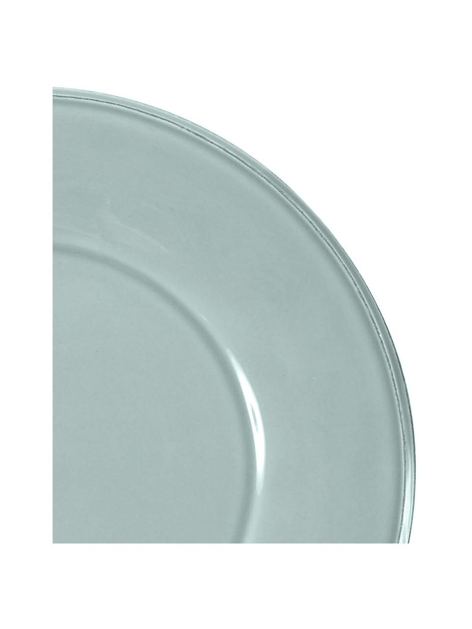 Assiette plate rustique Constance, 2 pièces, Grès cérame, Menthe, Ø 29 cm