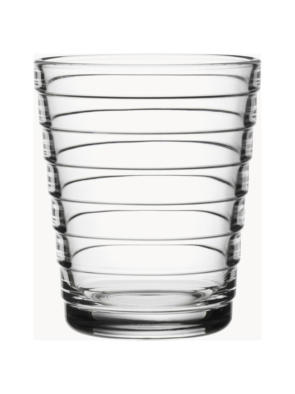 Bicchieri Aino Alvaro Aalto 2 pz, Vetro, Trasparente, Ø 7 x Alt. 9 cm, 220 ml