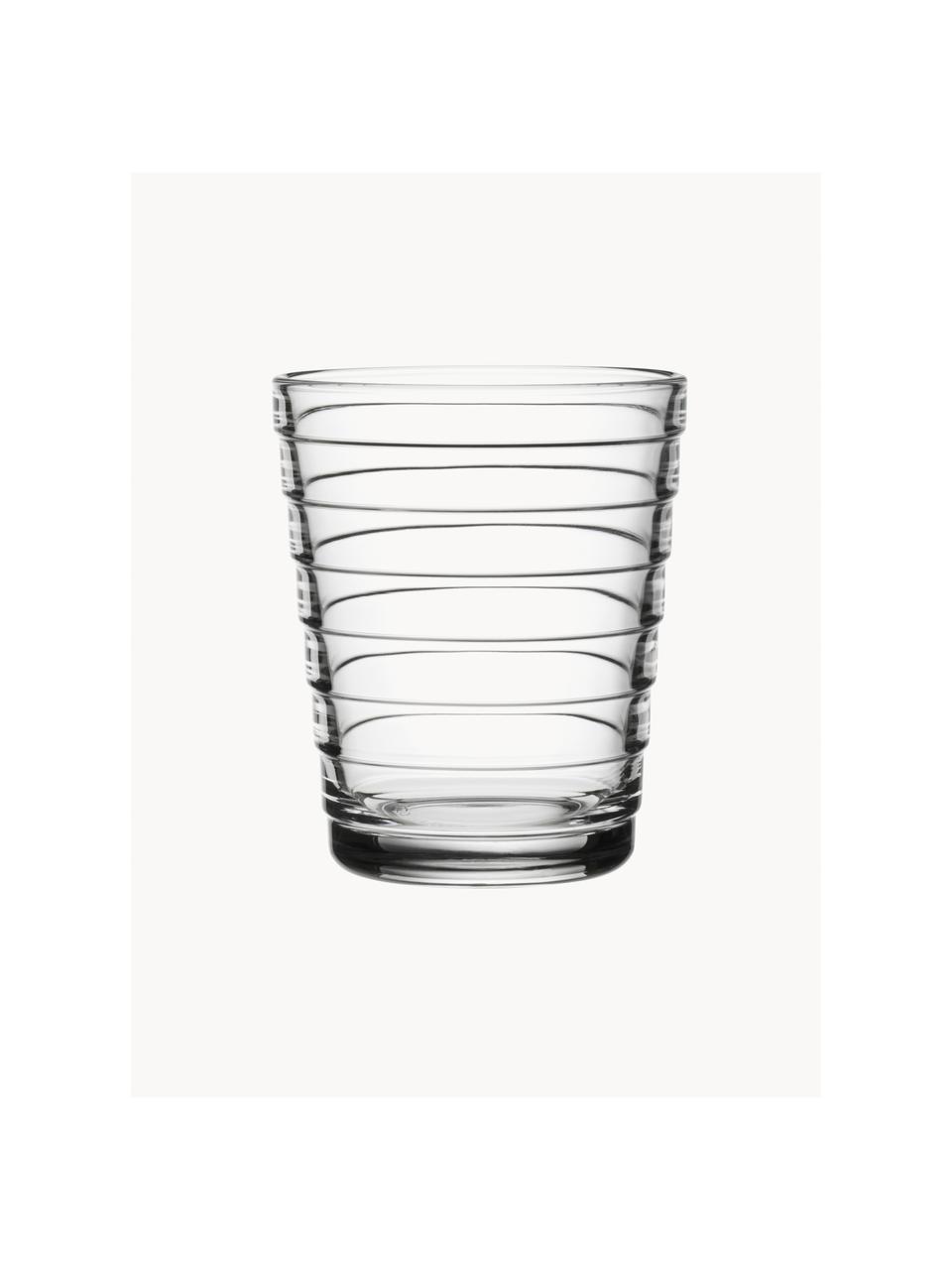 Waterglazen Aino Aalto, 2 stuks, Glas, Transparant, Ø 7 x H 9 cm, 220 ml