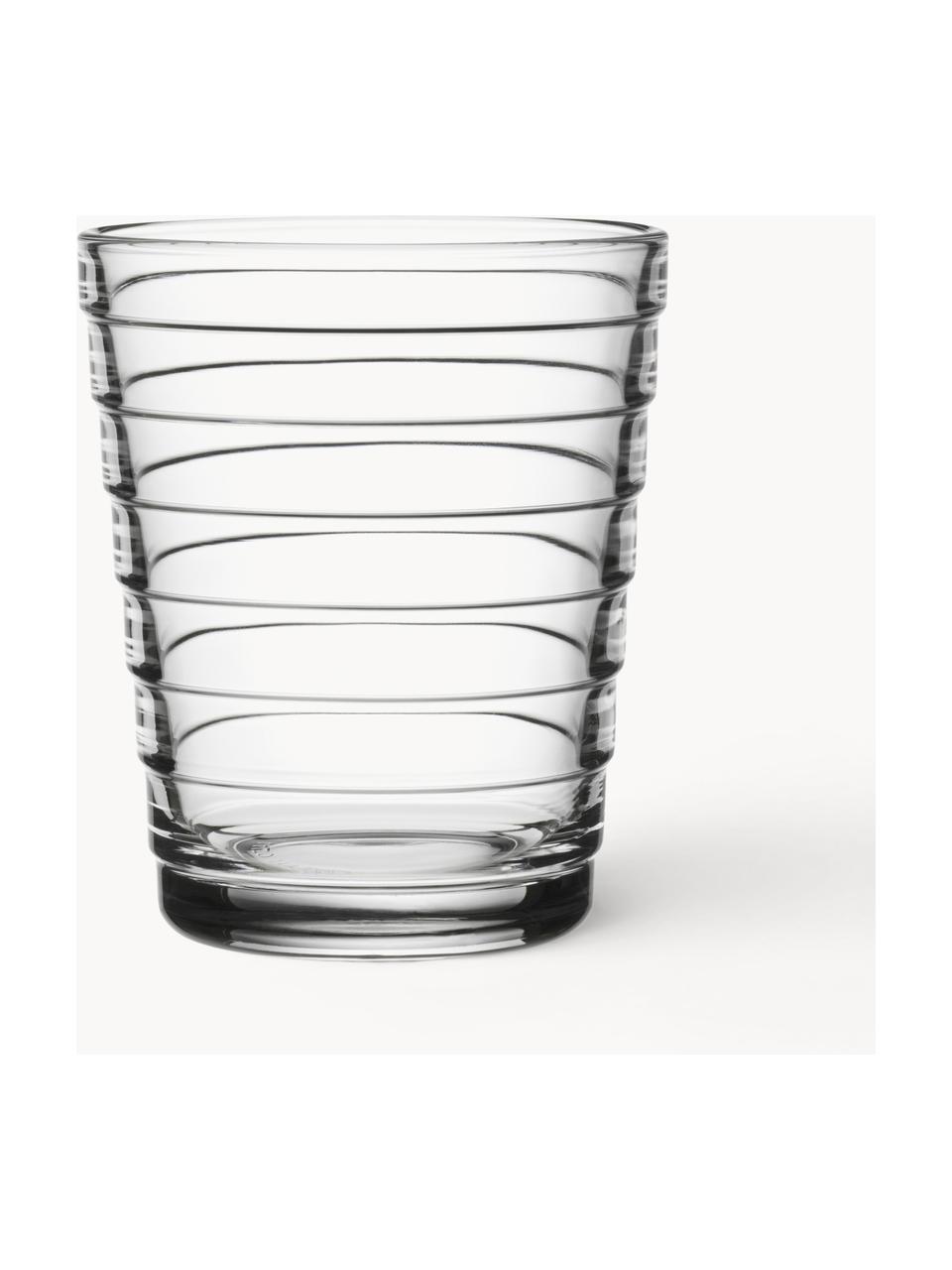 Wassergläser Aino Aalto, 2 Stück, Glas, Transparent, Ø 7 x H 9 cm, 220 ml