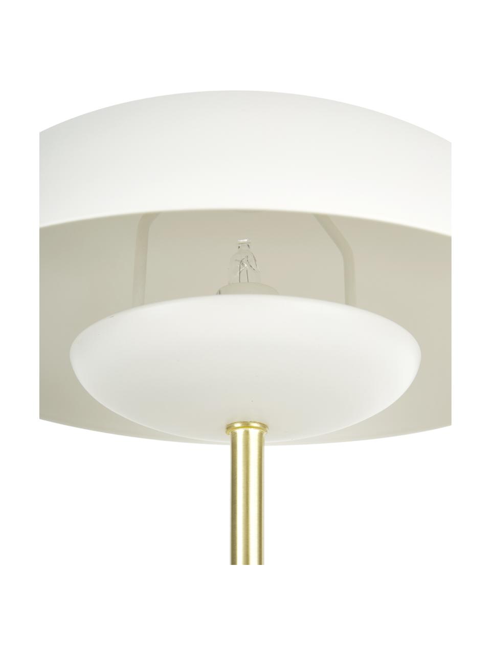 Lampa stołowa Mathea, Biały, odcienie złotego, Ø 23 x W 36 cm