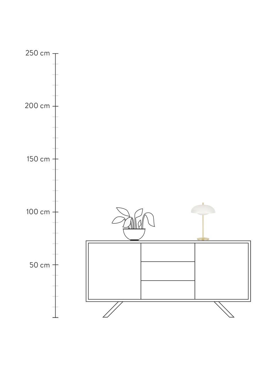 Lampa stołowa Mathea, Biały, odcienie złotego, Ø 23 x W 36 cm