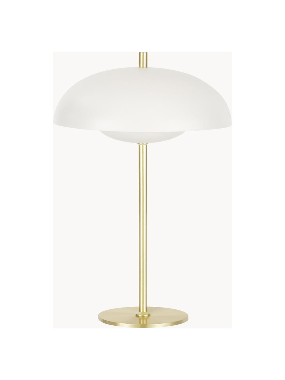 Lampa stołowa Mathea, Biały, odcienie złotego, Ø 23 x W 36 cm