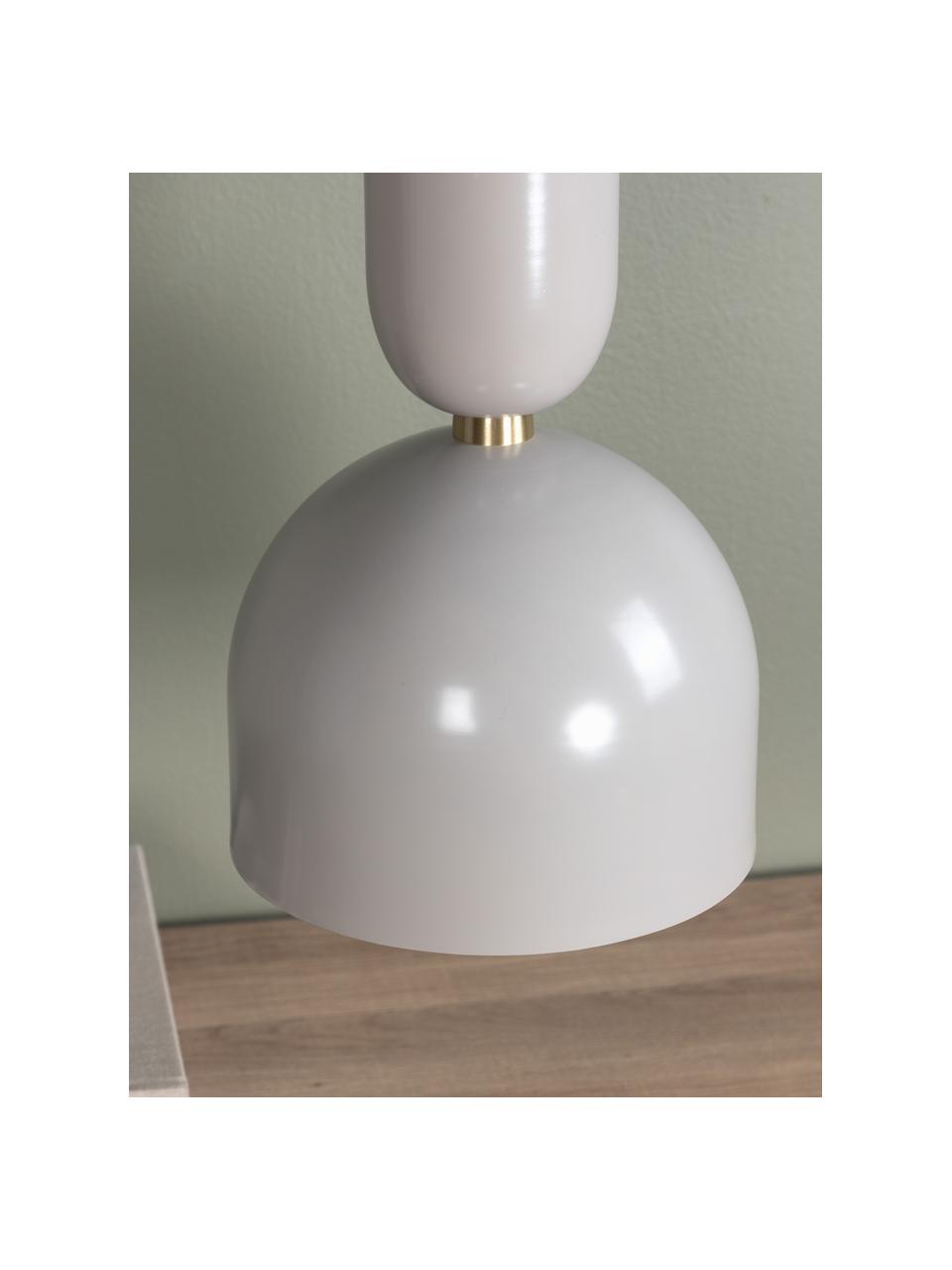 Kleine hanglamp Tim, Lampenkap: gecoat staal, Baldakijn: gecoat staal, Beige, Ø 20 x H 120 cm