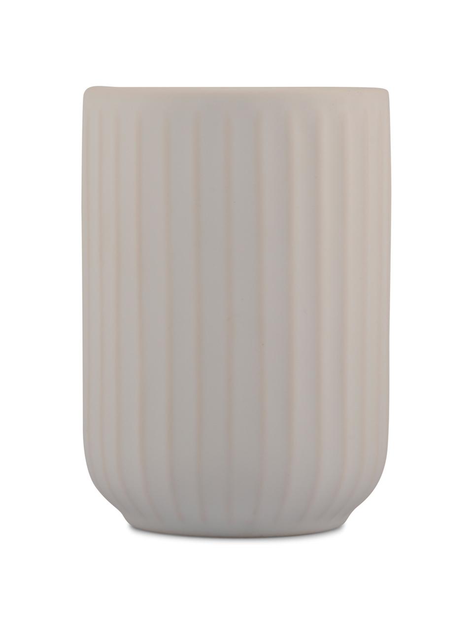 Tazza per spazzolini Camre, Ceramica, Bianco opaco, Ø 8 x Alt. 11 cm