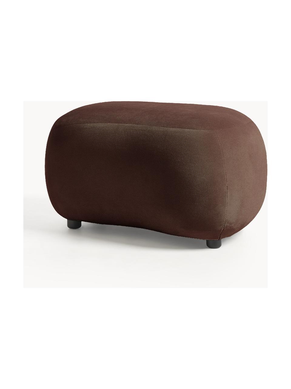 Hocker Alba, Bezug: 97 % Polyester, 3% Nylon , Webstoff Dunkelbraun, B 70 x H 42 cm, gebogen links