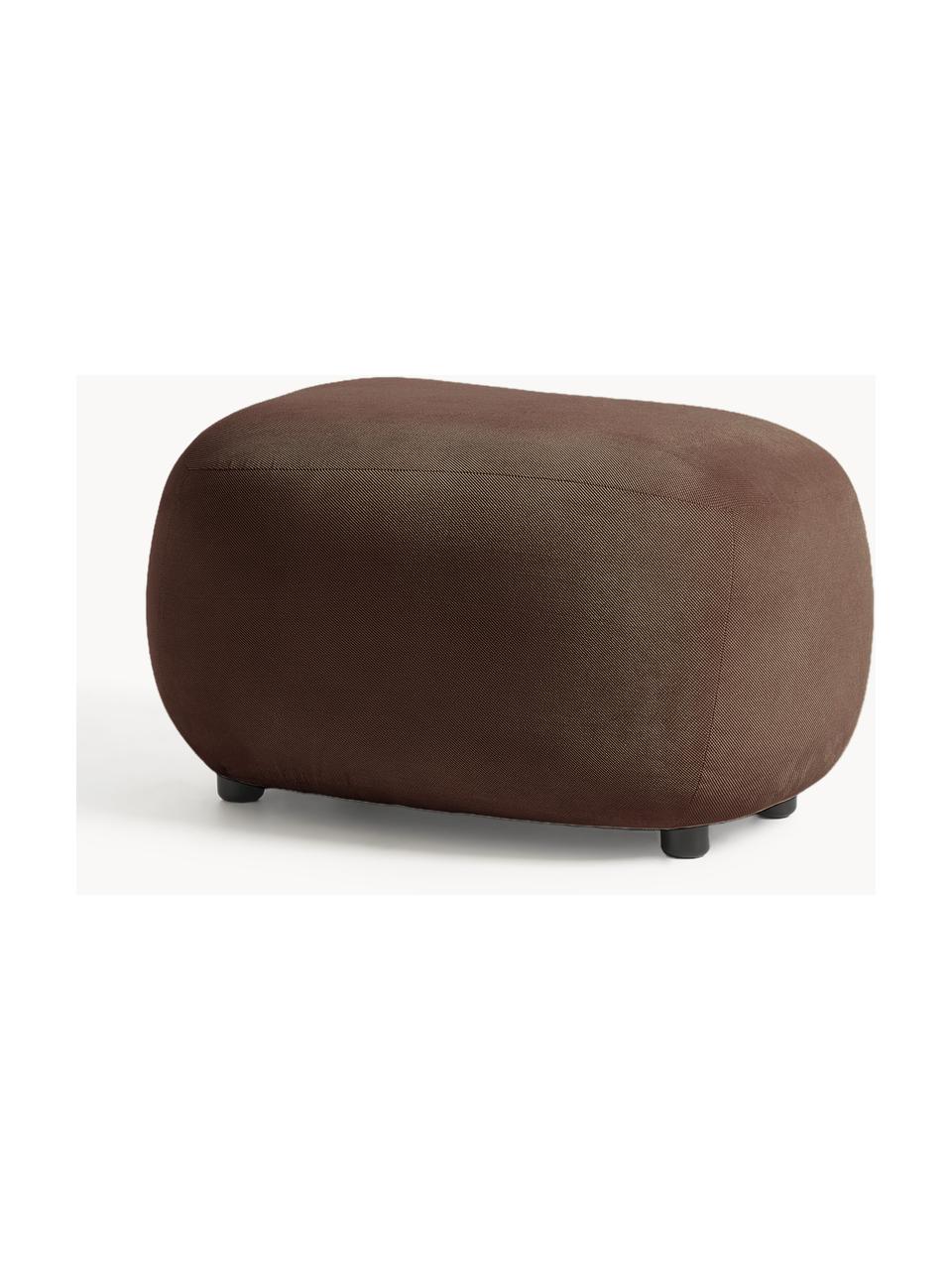 Hocker Alba, Bezug: 97 % Polyester, 3% Nylon , Webstoff Dunkelbraun, B 70 x H 42 cm, gebogen links